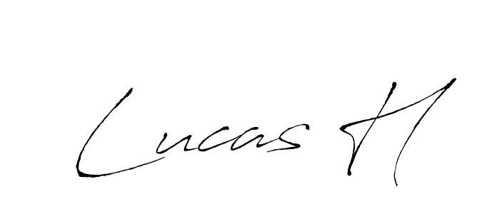 Design your own signature with our free online signature maker. With this signature software, you can create a handwritten (Antro_Vectra) signature for name Lucas H. Lucas H signature style 6 images and pictures png