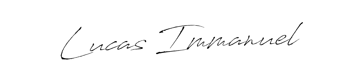 Also we have Lucas Immanuel name is the best signature style. Create professional handwritten signature collection using Antro_Vectra autograph style. Lucas Immanuel signature style 6 images and pictures png