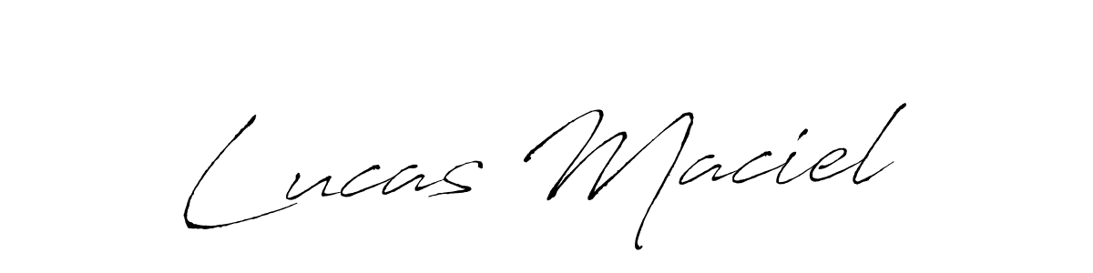 Lucas Maciel stylish signature style. Best Handwritten Sign (Antro_Vectra) for my name. Handwritten Signature Collection Ideas for my name Lucas Maciel. Lucas Maciel signature style 6 images and pictures png