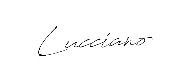 Lucciano stylish signature style. Best Handwritten Sign (Antro_Vectra) for my name. Handwritten Signature Collection Ideas for my name Lucciano. Lucciano signature style 6 images and pictures png