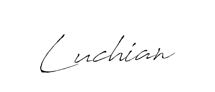 How to make Luchian name signature. Use Antro_Vectra style for creating short signs online. This is the latest handwritten sign. Luchian signature style 6 images and pictures png