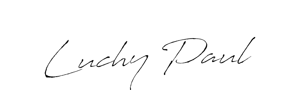 You can use this online signature creator to create a handwritten signature for the name Luchy Paul. This is the best online autograph maker. Luchy Paul signature style 6 images and pictures png