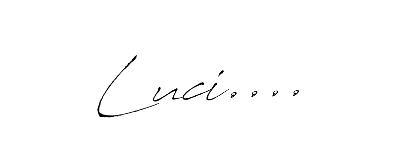 Make a beautiful signature design for name Luci..... With this signature (Antro_Vectra) style, you can create a handwritten signature for free. Luci.... signature style 6 images and pictures png