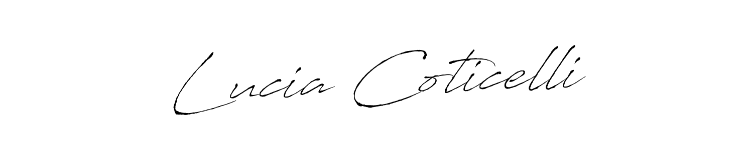 Create a beautiful signature design for name Lucia Coticelli. With this signature (Antro_Vectra) fonts, you can make a handwritten signature for free. Lucia Coticelli signature style 6 images and pictures png