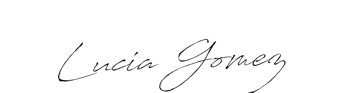 You should practise on your own different ways (Antro_Vectra) to write your name (Lucia Gomez) in signature. don't let someone else do it for you. Lucia Gomez signature style 6 images and pictures png