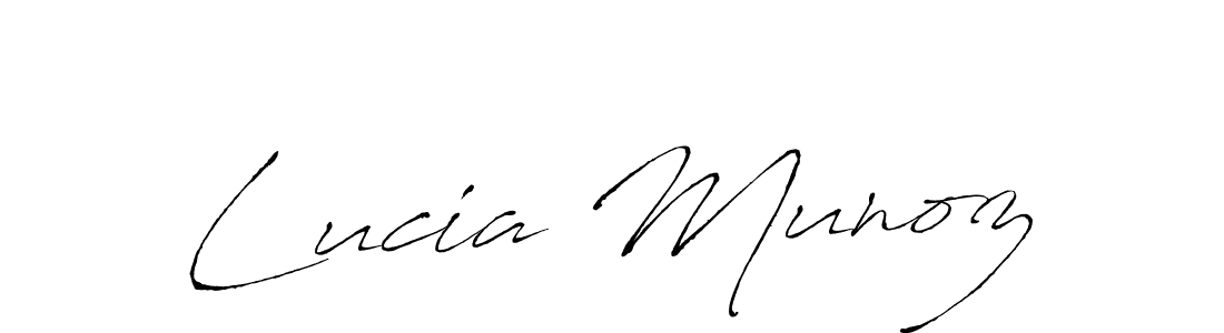 Antro_Vectra is a professional signature style that is perfect for those who want to add a touch of class to their signature. It is also a great choice for those who want to make their signature more unique. Get Lucia Munoz name to fancy signature for free. Lucia Munoz signature style 6 images and pictures png