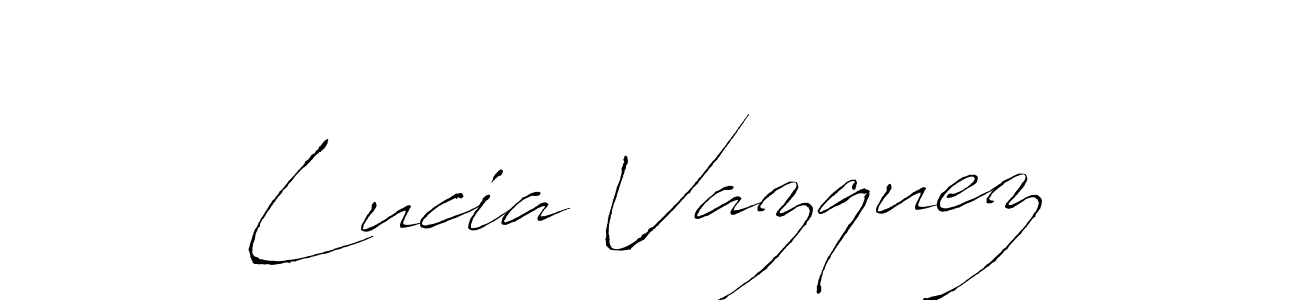 You should practise on your own different ways (Antro_Vectra) to write your name (Lucia Vazquez) in signature. don't let someone else do it for you. Lucia Vazquez signature style 6 images and pictures png