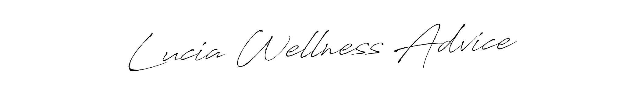 You should practise on your own different ways (Antro_Vectra) to write your name (Lucia Wellness Advice) in signature. don't let someone else do it for you. Lucia Wellness Advice signature style 6 images and pictures png