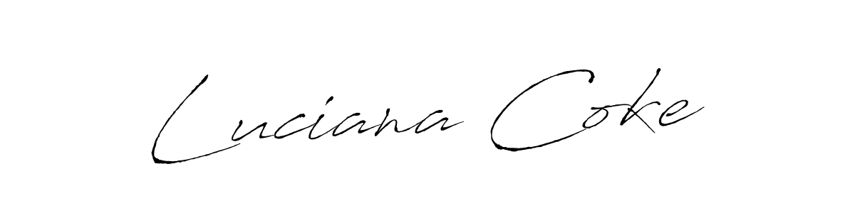 The best way (Antro_Vectra) to make a short signature is to pick only two or three words in your name. The name Luciana Coke include a total of six letters. For converting this name. Luciana Coke signature style 6 images and pictures png