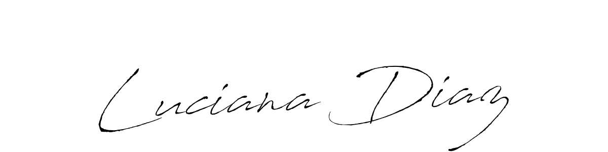 The best way (Antro_Vectra) to make a short signature is to pick only two or three words in your name. The name Luciana Diaz include a total of six letters. For converting this name. Luciana Diaz signature style 6 images and pictures png