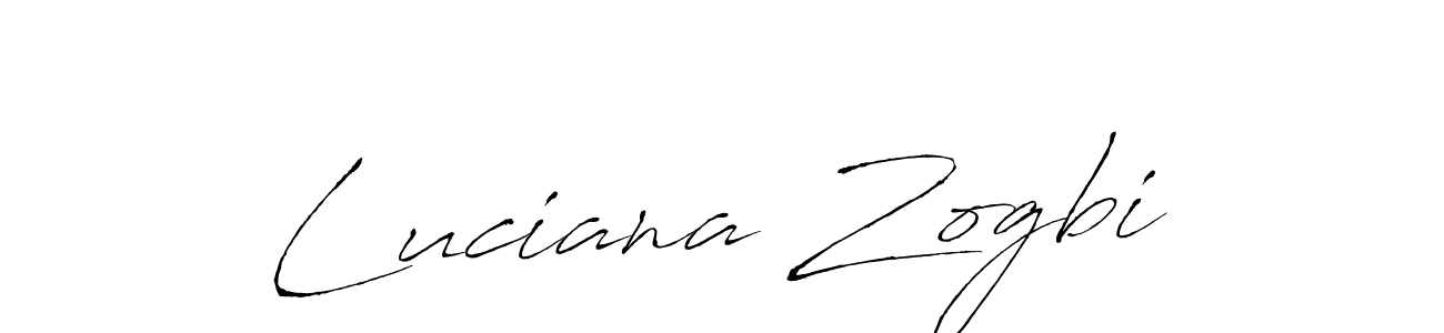 Create a beautiful signature design for name Luciana Zogbi. With this signature (Antro_Vectra) fonts, you can make a handwritten signature for free. Luciana Zogbi signature style 6 images and pictures png