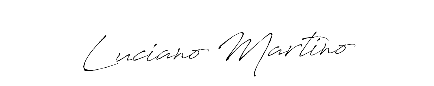 Design your own signature with our free online signature maker. With this signature software, you can create a handwritten (Antro_Vectra) signature for name Luciano Martino. Luciano Martino signature style 6 images and pictures png