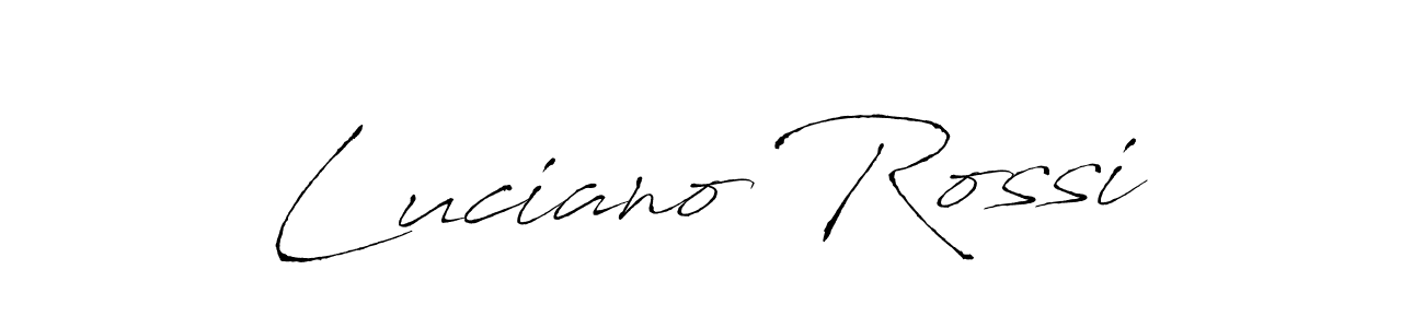 Design your own signature with our free online signature maker. With this signature software, you can create a handwritten (Antro_Vectra) signature for name Luciano Rossi. Luciano Rossi signature style 6 images and pictures png