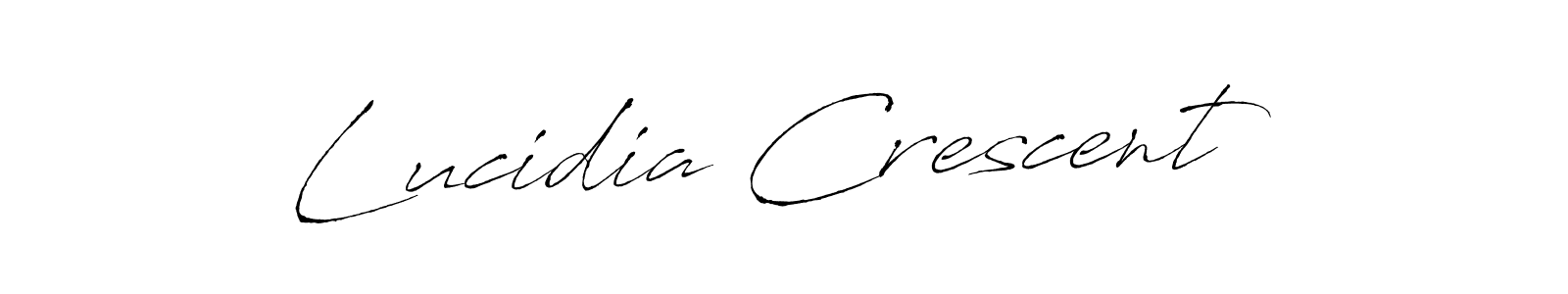 Create a beautiful signature design for name Lucidia Crescent. With this signature (Antro_Vectra) fonts, you can make a handwritten signature for free. Lucidia Crescent signature style 6 images and pictures png