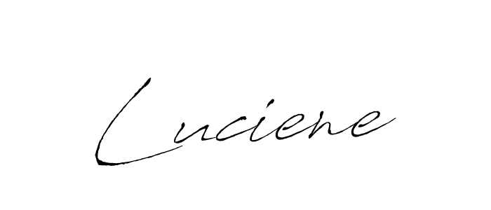 Create a beautiful signature design for name Luciene. With this signature (Antro_Vectra) fonts, you can make a handwritten signature for free. Luciene signature style 6 images and pictures png