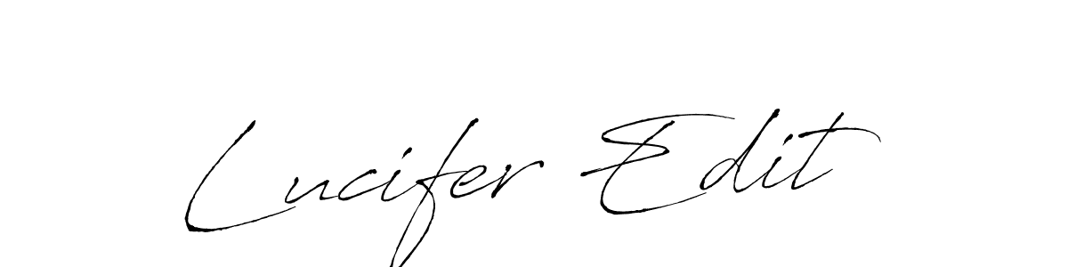 Make a beautiful signature design for name Lucifer Edit. With this signature (Antro_Vectra) style, you can create a handwritten signature for free. Lucifer Edit signature style 6 images and pictures png