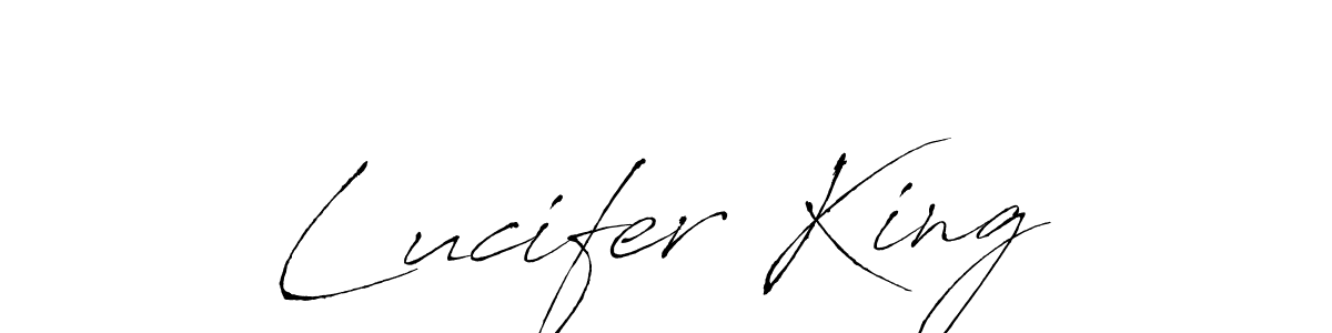 Design your own signature with our free online signature maker. With this signature software, you can create a handwritten (Antro_Vectra) signature for name Lucifer King. Lucifer King signature style 6 images and pictures png