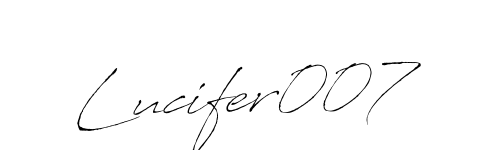 Lucifer007 stylish signature style. Best Handwritten Sign (Antro_Vectra) for my name. Handwritten Signature Collection Ideas for my name Lucifer007. Lucifer007 signature style 6 images and pictures png