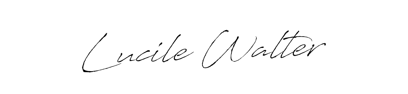 Design your own signature with our free online signature maker. With this signature software, you can create a handwritten (Antro_Vectra) signature for name Lucile Walter. Lucile Walter signature style 6 images and pictures png