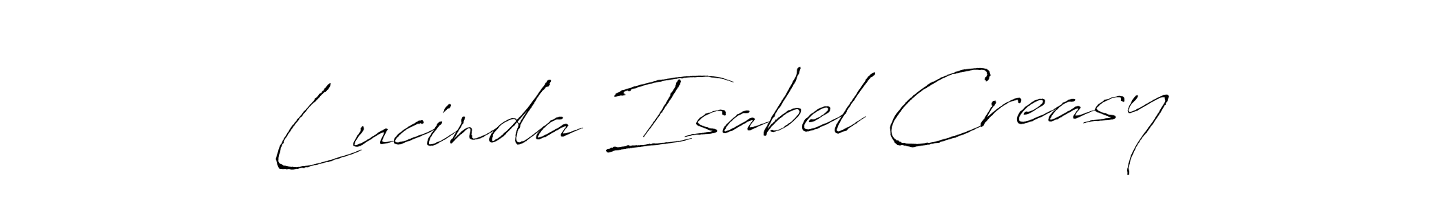 Best and Professional Signature Style for Lucinda Isabel Creasy. Antro_Vectra Best Signature Style Collection. Lucinda Isabel Creasy signature style 6 images and pictures png