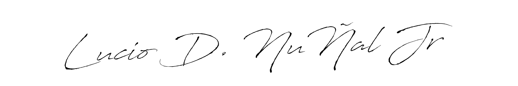 You should practise on your own different ways (Antro_Vectra) to write your name (Lucio D. NuÑal Jr) in signature. don't let someone else do it for you. Lucio D. NuÑal Jr signature style 6 images and pictures png