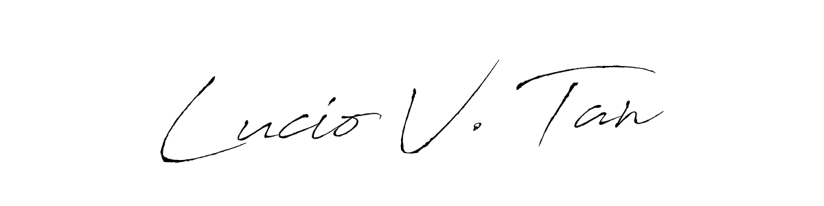 Also we have Lucio V. Tan name is the best signature style. Create professional handwritten signature collection using Antro_Vectra autograph style. Lucio V. Tan signature style 6 images and pictures png