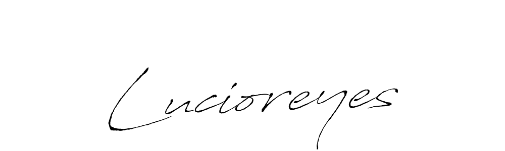 Make a beautiful signature design for name Lucioreyes. With this signature (Antro_Vectra) style, you can create a handwritten signature for free. Lucioreyes signature style 6 images and pictures png
