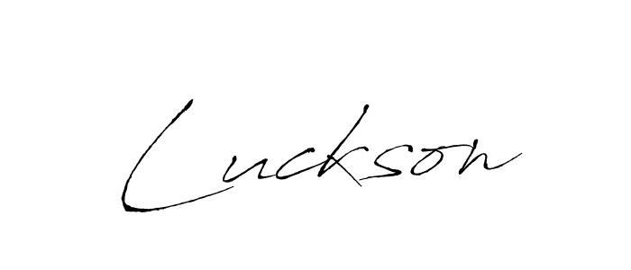 Luckson stylish signature style. Best Handwritten Sign (Antro_Vectra) for my name. Handwritten Signature Collection Ideas for my name Luckson. Luckson signature style 6 images and pictures png