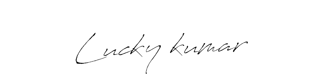 Design your own signature with our free online signature maker. With this signature software, you can create a handwritten (Antro_Vectra) signature for name Lucky❤kumar. Lucky❤kumar signature style 6 images and pictures png