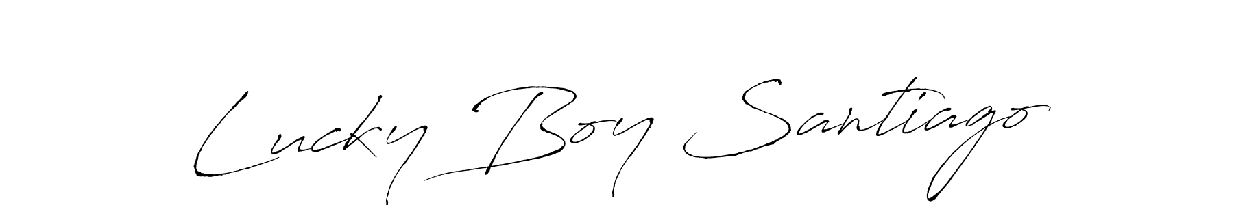 Once you've used our free online signature maker to create your best signature Antro_Vectra style, it's time to enjoy all of the benefits that Lucky Boy Santiago name signing documents. Lucky Boy Santiago signature style 6 images and pictures png