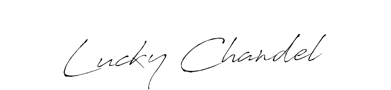 Use a signature maker to create a handwritten signature online. With this signature software, you can design (Antro_Vectra) your own signature for name Lucky Chandel. Lucky Chandel signature style 6 images and pictures png