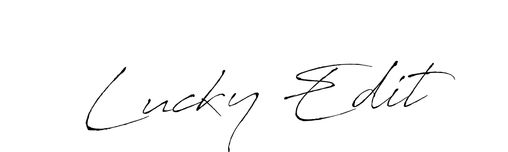 Design your own signature with our free online signature maker. With this signature software, you can create a handwritten (Antro_Vectra) signature for name Lucky Edit. Lucky Edit signature style 6 images and pictures png