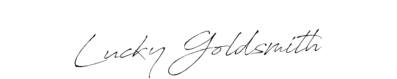 Use a signature maker to create a handwritten signature online. With this signature software, you can design (Antro_Vectra) your own signature for name Lucky Goldsmith. Lucky Goldsmith signature style 6 images and pictures png