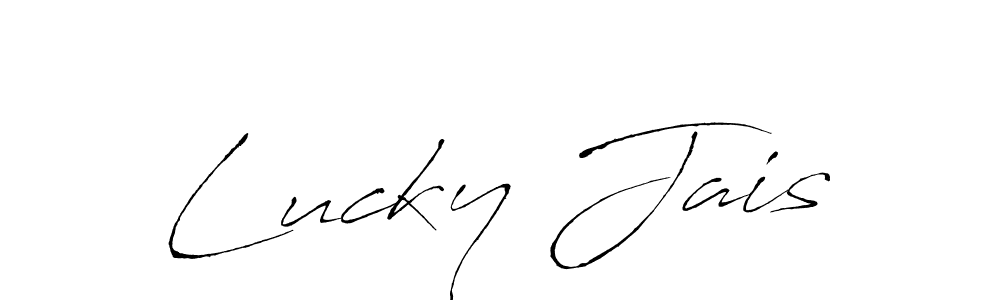 You should practise on your own different ways (Antro_Vectra) to write your name (Lucky Jais) in signature. don't let someone else do it for you. Lucky Jais signature style 6 images and pictures png