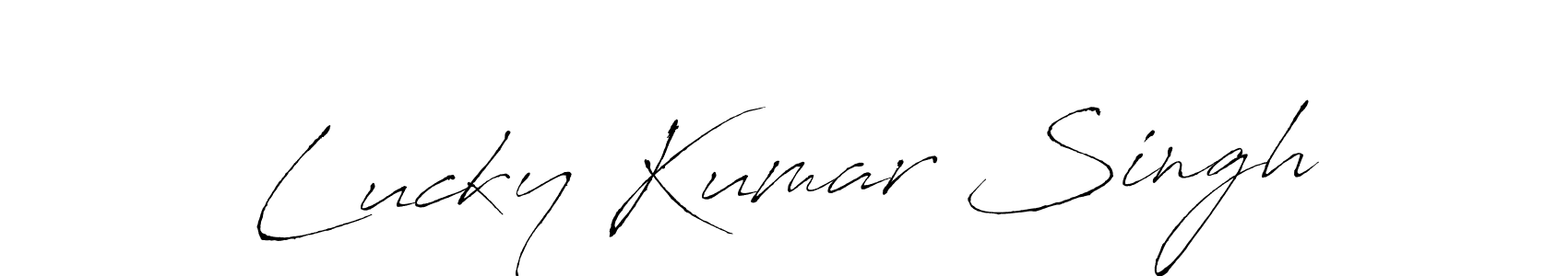 This is the best signature style for the Lucky Kumar Singh name. Also you like these signature font (Antro_Vectra). Mix name signature. Lucky Kumar Singh signature style 6 images and pictures png