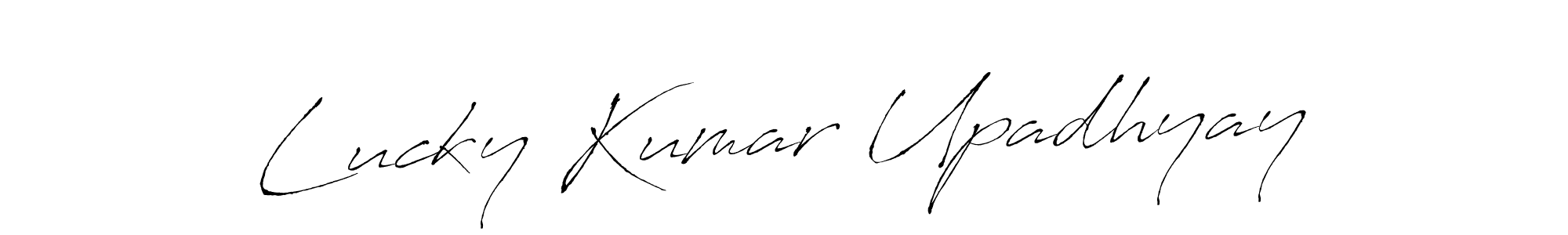 Create a beautiful signature design for name Lucky Kumar Upadhyay. With this signature (Antro_Vectra) fonts, you can make a handwritten signature for free. Lucky Kumar Upadhyay signature style 6 images and pictures png