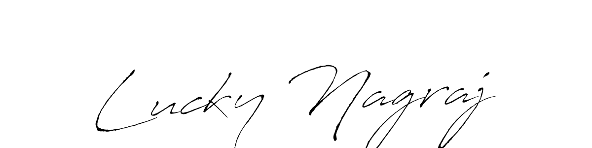 Create a beautiful signature design for name Lucky Nagraj. With this signature (Antro_Vectra) fonts, you can make a handwritten signature for free. Lucky Nagraj signature style 6 images and pictures png