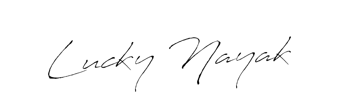 Also we have Lucky Nayak name is the best signature style. Create professional handwritten signature collection using Antro_Vectra autograph style. Lucky Nayak signature style 6 images and pictures png