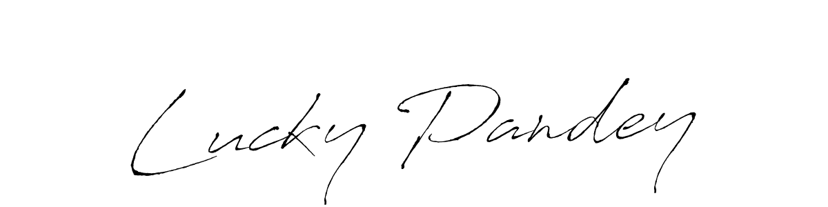 Use a signature maker to create a handwritten signature online. With this signature software, you can design (Antro_Vectra) your own signature for name Lucky Pandey. Lucky Pandey signature style 6 images and pictures png