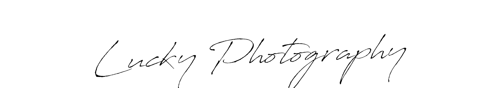 Also we have Lucky Photography name is the best signature style. Create professional handwritten signature collection using Antro_Vectra autograph style. Lucky Photography signature style 6 images and pictures png