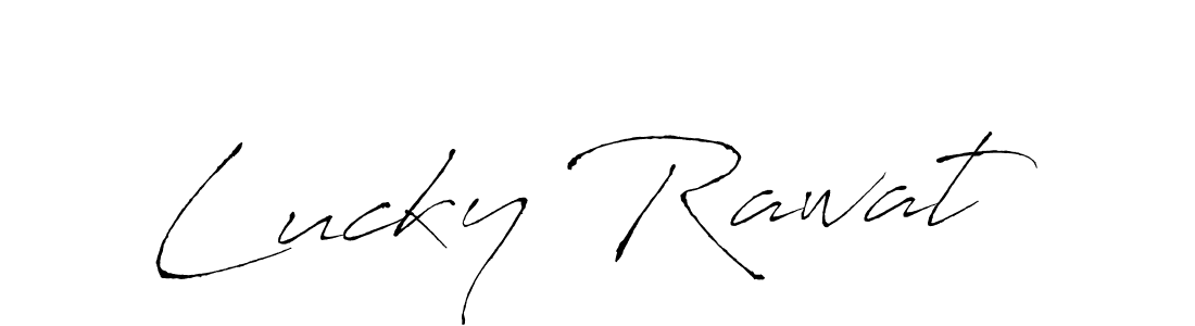 Use a signature maker to create a handwritten signature online. With this signature software, you can design (Antro_Vectra) your own signature for name Lucky Rawat. Lucky Rawat signature style 6 images and pictures png