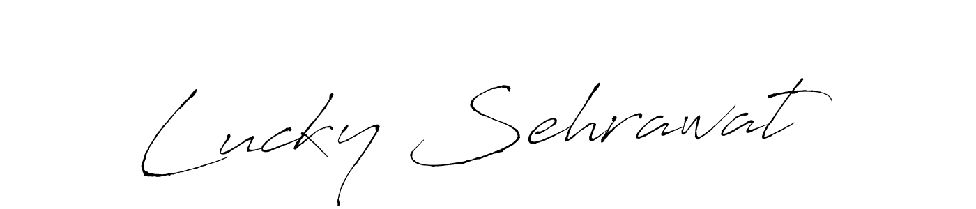 Make a beautiful signature design for name Lucky Sehrawat. With this signature (Antro_Vectra) style, you can create a handwritten signature for free. Lucky Sehrawat signature style 6 images and pictures png