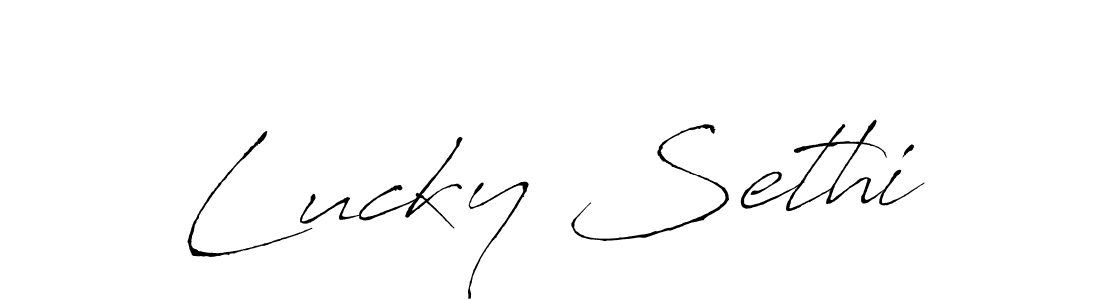 Here are the top 10 professional signature styles for the name Lucky Sethi. These are the best autograph styles you can use for your name. Lucky Sethi signature style 6 images and pictures png