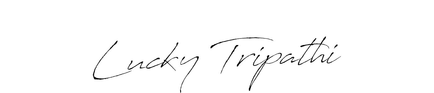 Use a signature maker to create a handwritten signature online. With this signature software, you can design (Antro_Vectra) your own signature for name Lucky Tripathi. Lucky Tripathi signature style 6 images and pictures png