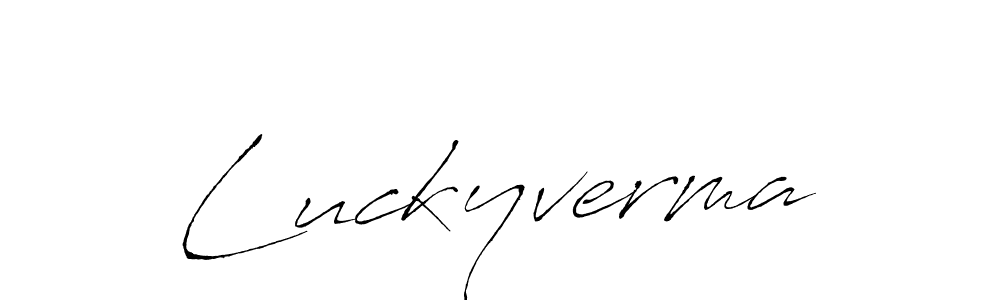 Create a beautiful signature design for name Luckyverma. With this signature (Antro_Vectra) fonts, you can make a handwritten signature for free. Luckyverma signature style 6 images and pictures png