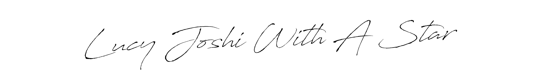 Create a beautiful signature design for name Lucy Joshi With A Star. With this signature (Antro_Vectra) fonts, you can make a handwritten signature for free. Lucy Joshi With A Star signature style 6 images and pictures png
