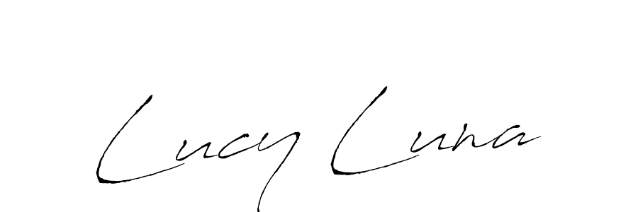 Create a beautiful signature design for name Lucy Luna. With this signature (Antro_Vectra) fonts, you can make a handwritten signature for free. Lucy Luna signature style 6 images and pictures png