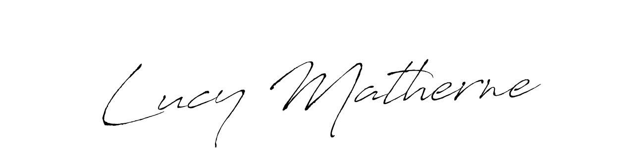 Make a beautiful signature design for name Lucy Matherne. With this signature (Antro_Vectra) style, you can create a handwritten signature for free. Lucy Matherne signature style 6 images and pictures png