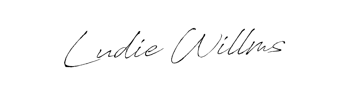 Ludie Willms stylish signature style. Best Handwritten Sign (Antro_Vectra) for my name. Handwritten Signature Collection Ideas for my name Ludie Willms. Ludie Willms signature style 6 images and pictures png