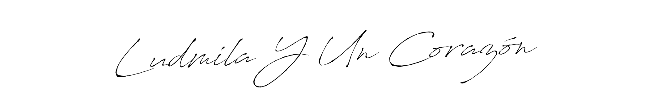 This is the best signature style for the Ludmila Y Un Corazón name. Also you like these signature font (Antro_Vectra). Mix name signature. Ludmila Y Un Corazón signature style 6 images and pictures png